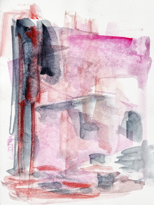 Disguised Presence I, Original Watercolor, 5.5 in x 7 in