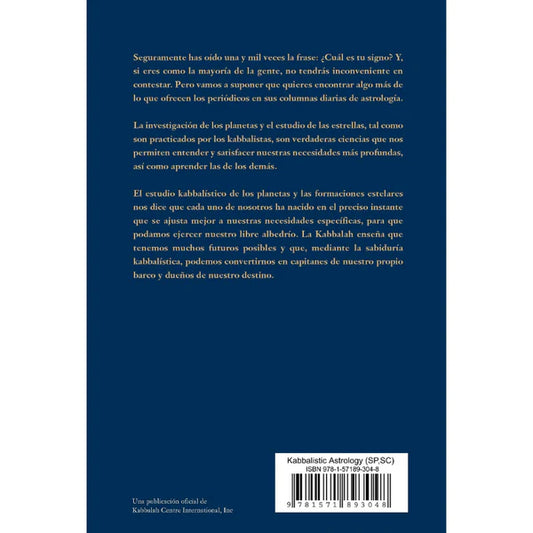 Astrología Kabalística, Rav Berg, The Kabbalah Centre (Español)
