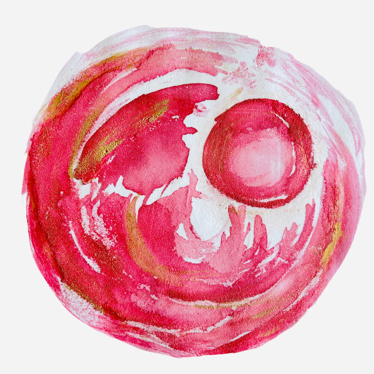 On Becoming, Original Watercolor + Gesso on Paper, 5.75 in x 6 in