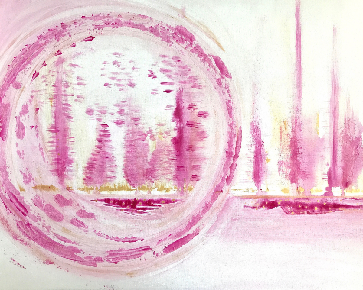Open to What Is, Original Acrylic on Canvas, 20 in x 28 in
