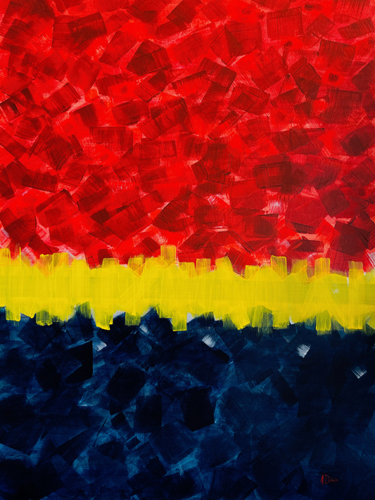 Primary Fun, Original Acrylic on Canvas, 30 in x 40 in