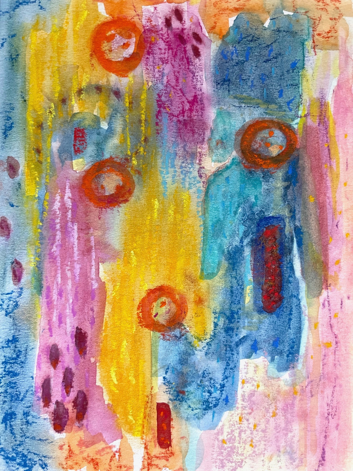 The Choice, Original Watercolor + Pastel, 5.5 in x 7.5 in
