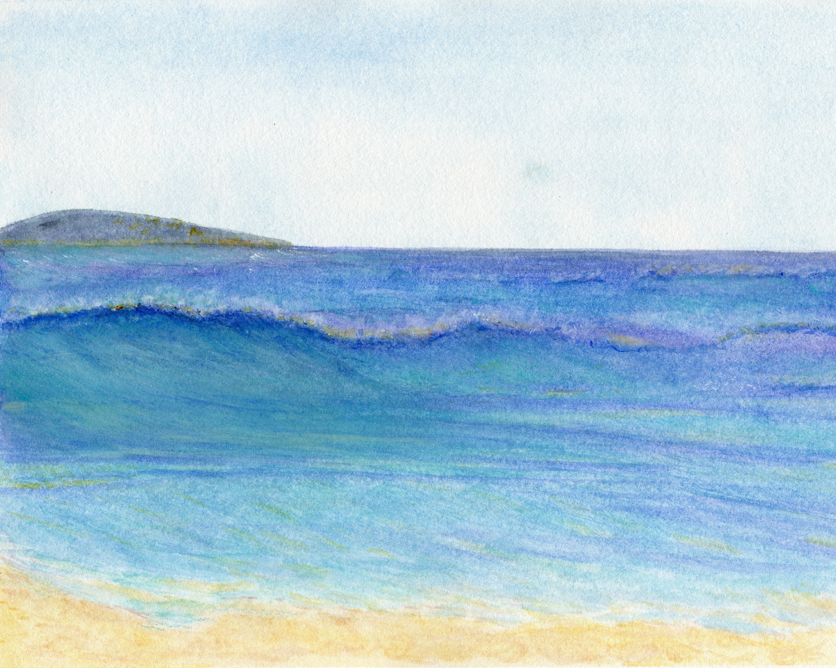 In Private Collection - The Gift, Watercolor, 12 in x 9 in